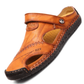 Sandalias de exterior transpirables de piel suave para hombre, talla grande