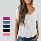 ⏰🔥 ¡50% DE DESCUENTO POR TIEMPO LIMITADO! 🌸 Camiseta Casual de Mujer Dokotoo – Manga Corta, Cuello en V y Ajuste Holgado para un Verano Fresco y Cómodo ☀️💖