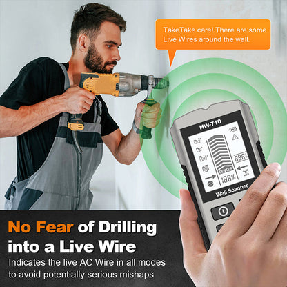 Detector manual multifunción de metales y paredes