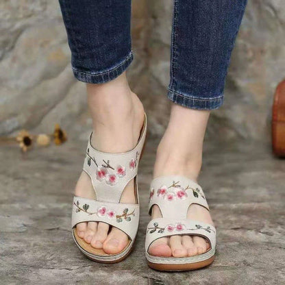 Women's Comfortable Open-Toe Platform Slippers