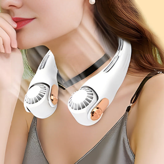🔥Oferta de verano: Aire acondicionado portátil para caminar🌪️Ventilador de cuello portátil de bajo ruido