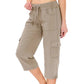 💎 ¡50% DE DESCUENTO! 💎 Pantalones Capri Cargo Multibolsillos – Secado rápido, repelentes al agua y cintura ajustable (Gris/Caqui/Verde/Azul | S–XL) 🌿👖