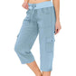 💎 ¡50% DE DESCUENTO! 💎 Pantalones Capri Cargo Multibolsillos – Secado rápido, repelentes al agua y cintura ajustable (Gris/Caqui/Verde/Azul | S–XL) 🌿👖