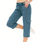 💎 ¡50% DE DESCUENTO! 💎 Pantalones Capri Cargo Multibolsillos – Secado rápido, repelentes al agua y cintura ajustable (Gris/Caqui/Verde/Azul | S–XL) 🌿👖