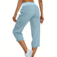 💎 ¡50% DE DESCUENTO! 💎 Pantalones Capri Cargo Multibolsillos – Secado rápido, repelentes al agua y cintura ajustable (Gris/Caqui/Verde/Azul | S–XL) 🌿👖