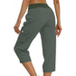 💎 ¡50% DE DESCUENTO! 💎 Pantalones Capri Cargo Multibolsillos – Secado rápido, repelentes al agua y cintura ajustable (Gris/Caqui/Verde/Azul | S–XL) 🌿👖