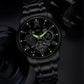 Reloj mecánico automático esqueletizado romano impermeable para hombre