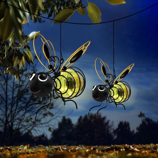 🐝 Lámpara solar colgante para exteriores con forma de abeja