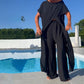 ¡Oferta de Verano! Conjunto de Top de Tirantes Finos y Pantalón en Color Liso