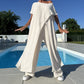 ¡Oferta de Verano! Conjunto de Top de Tirantes Finos y Pantalón en Color Liso