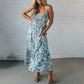 Vestido fluido con tirantes con estampado floral para mujer