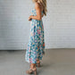 Vestido fluido con tirantes con estampado floral para mujer
