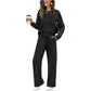 Conjunto de Top Cuello Redondo y Pantalón con Cordón para Mujer