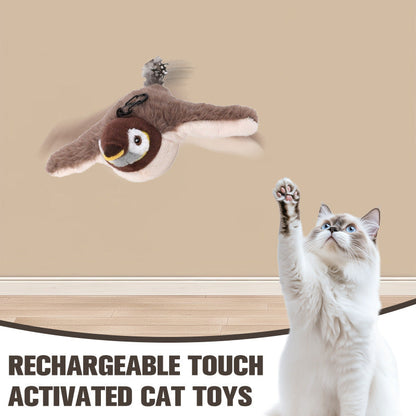 🐱 ¡50% DESCUENTO EN OFERTA NAVIDAD! ✨ Juguetes Táctiles Recargables para Gatos - Sonidos Realistas y Luces Intermitentes con Sensor Automático 🎁🔊