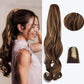 Extensiones de cabello con coleta ondulada de ensueño con clips