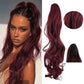 Extensiones de cabello con coleta ondulada de ensueño con clips