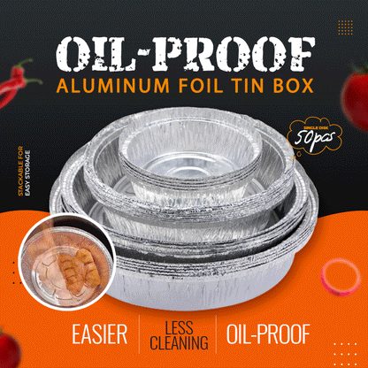 ✨Caja de Aluminio Antigrasa y a Prueba de Aceite 🌟Resistente y Fácil de Usar✨