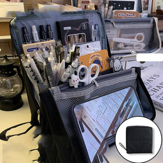 Bolso de maquillaje de tela Oxford multiusos y gran capacidad