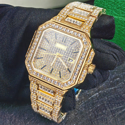 📢📢 ¡60 % DE DESCUENTO! Reloj cuadrado de lujo con pedrería: ¡brillo deslumbrante, resistente a los rayones y cierre seguro! ✨⌚