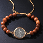 ✨Compre 1 y llévese 1 gratis🔥Pulsera unisex ajustable con cuentas de madera de San Benito