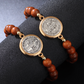 ✨Compre 1 y llévese 1 gratis🔥Pulsera unisex ajustable con cuentas de madera de San Benito