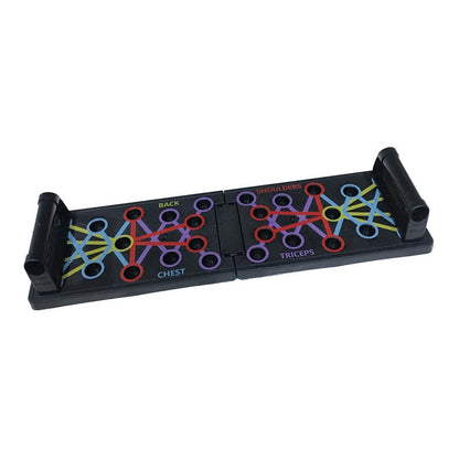 💪🌈 Tabla de Flexiones Plegable Multifunción – Entrena Pecho, Espalda y Hombros con Código de Colores, Marca Músculo en Casa 🏠🔥