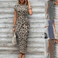 【MÁS VENDIDO】🔥1º en Trajes🔥¡¡OFERTA ÚLTIMO DÍA!! 50% OFF💕 Vestido Elegante Rayado con Cinturón de Lazo para Mujer