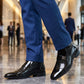 🎩 Brillo y elegancia formal | Zapatos Derby de piel sintética para hombre ✨【Oferta relámpago】