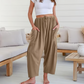 Pantalón de mujer con pernera ancha en color liso