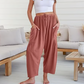 Pantalón de mujer con pernera ancha en color liso