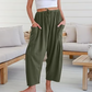 Pantalón de mujer con pernera ancha en color liso