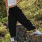 Pantalón de mujer con pernera ancha en color liso