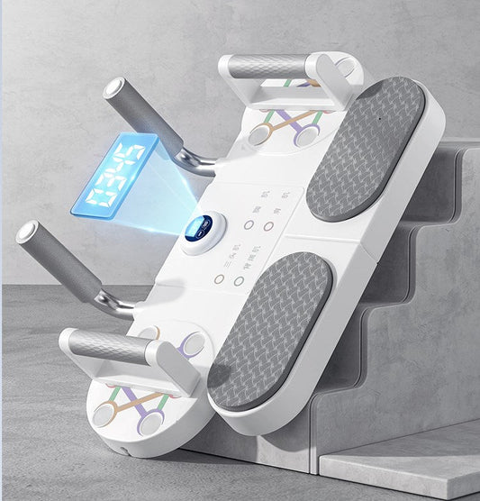 💎 60% DE RÉDUCTION ! 💎 Planche de Fitness Multifonctionnelle – Entraînement Complet, Base Antidérapante & Portable (Blanc/Noir) 💪✈️