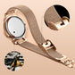 Reloj de mujer con correa de malla, luminoso e impermeable