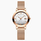 Reloj de mujer con correa de malla, luminoso e impermeable