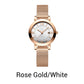 Reloj de mujer con correa de malla, luminoso e impermeable