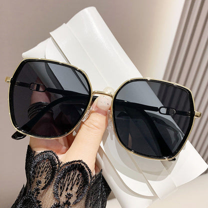 Gafas de sol polarizadas finas con montura grande y protección UV