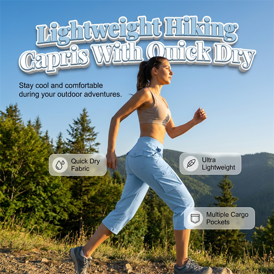 👖 ¡50% DE DESCUENTO POR TIEMPO LIMITADO! ✨ Capris cargo ligeros para mujer: 6 bolsillos, cintura con cordón ajustable, transpirables 🌿