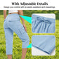 👖 ¡50% DE DESCUENTO POR TIEMPO LIMITADO! ✨ Capris cargo ligeros para mujer: 6 bolsillos, cintura con cordón ajustable, transpirables 🌿
