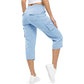 👖 ¡50% DE DESCUENTO POR TIEMPO LIMITADO! ✨ Capris cargo ligeros para mujer: 6 bolsillos, cintura con cordón ajustable, transpirables 🌿