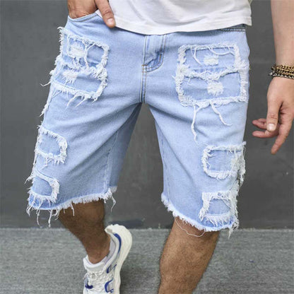🔥 ¡50% DE DESCUENTO AHORA! 🩳 Shorts vaqueros rotos para hombre: estilo urbano atrevido y comodidad veraniega 🌞🧵