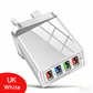 🔌⚡ Adaptador USB 4 en 1 Universal – Múltiples Salidas, Carga Rápida Simultánea para Celulares, Tablets y Audífonos 📱✅