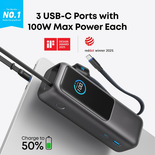 🔋Powerbank Portátil con Cable Integrado Carga Rápida Compacto Viajes✨
