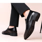 Zapatos de tobillo sin cordones estilo retro para hombre