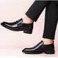 Zapatos de tobillo sin cordones estilo retro para hombre