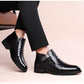 Zapatos de tobillo sin cordones estilo retro para hombre