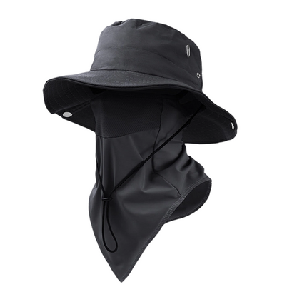 Sombrero tipo pescador con protección UV y cubierta facial