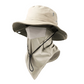 Sombrero tipo pescador con protección UV y cubierta facial