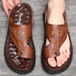 👣 ¡OFERTA POR TIEMPO LIMITADO 50% DE DESCUENTO! 🩴 Sandalias de Cuero para Hombre en Tallas Grandes – Soporte de Arco, Antideslizantes, Transpirables y Cómodas para Exteriores ✨