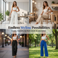 👖✨ Pantalón Pierna Ancha Mujer – Color Sólido, Caída Fluida y Look Minimalista de Alta Gama 🌿💫